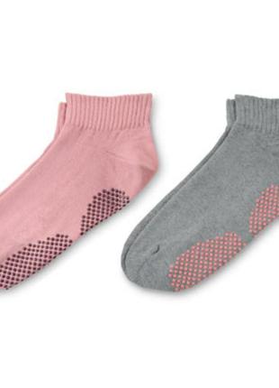 2 пары удобные антискользящие носки, носки для йоги от tcm tchibo (чибо), нижняя, р.35-38