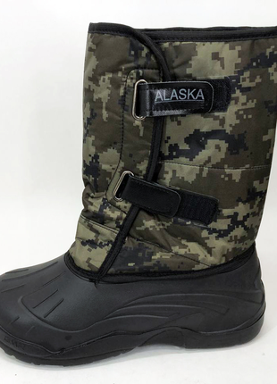 Чоботи чоловічі 43 розмір, чоловічі робочі черевики військові чоботи зимові. колір: зелений піксель4 фото