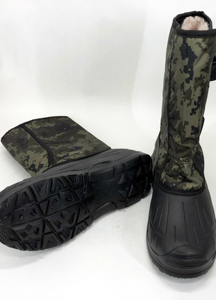 Чоботи чоловічі 43 розмір, чоловічі робочі черевики військові чоботи зимові. колір: зелений піксель5 фото