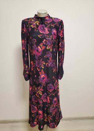 Шикарное брендовое трикотажное платье красивой расцветки длинный рукав2 фото