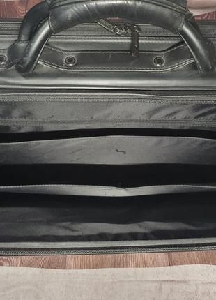 Кожаная мужская сумка для ноутбука5 фото