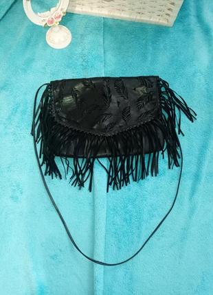 Кожаная женская сумка клатч