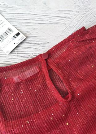 Нарядна червона сукня з блискітками7 фото