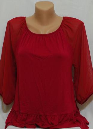 Шикарная блуза тёмно-красного цвета "next"1 фото