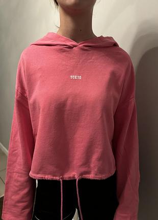 Короткий светер-топ за завʼязках zara рожевий s