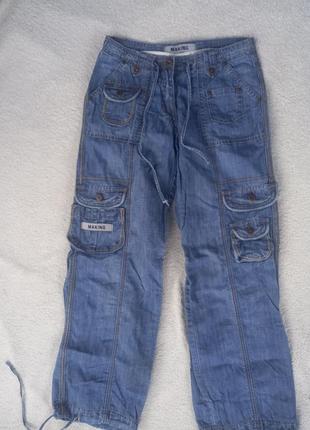 Бриджи джинсовые