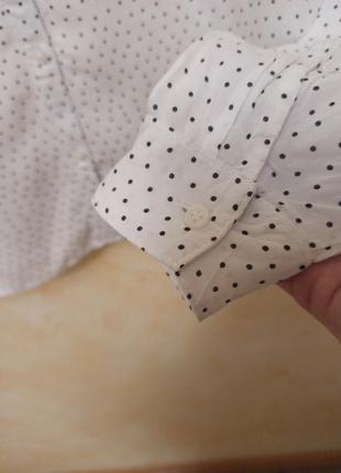 Вискозная блузка рубашка мелкий горошек3 фото