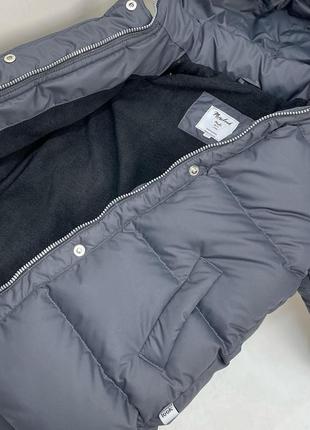 Зимний пуховик куртка для мальчика пальто серое на флисе внутри теплое до -30 мороза9 фото