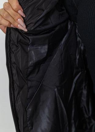 Куртка жіноча однотонна, колір чорний, 235r80028 фото