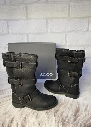 Зимові, шкіряні чобітки ecco saunter kids з hudromax, оригінал - 30р, 31р