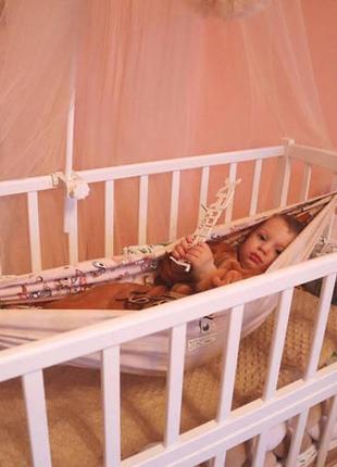 Гамак в дитяче ліжечко дитячий гамак . для тих в кого важко дитина засинає1 фото