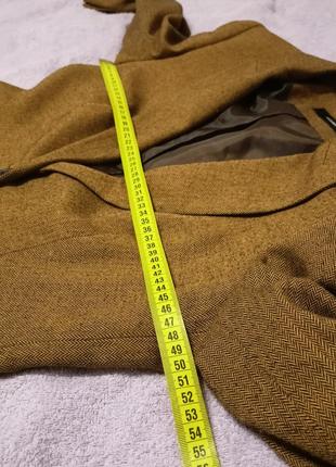 Винтажный твидовый пиджак ёлочка,жакет приталенный7 фото