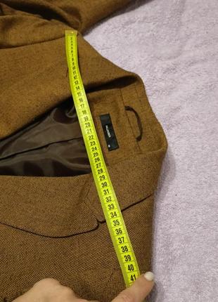 Винтажный твидовый пиджак ёлочка,жакет приталенный9 фото