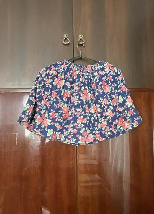 Пышная натуральная ситцевая юбка