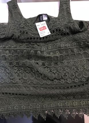 Довга ажурна майка, h&m, розмір eur-40/m-l6 фото