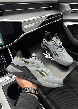 ❄️ чоловічі кросівки reebok nano x2 fleece light gray black