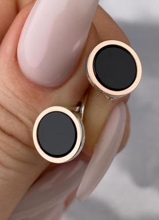 Сережки з оніксом