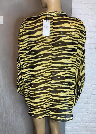 Блуза блузка в тигровый принт mango, xl2 фото