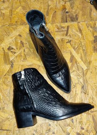 Zign німецькі шкіряні казаки черевики під шкіру крокодила 38