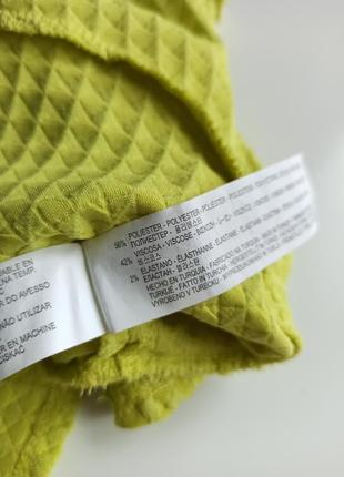 Красивая стильная яркая трикотажная юбка мини zara из фактурной ткани8 фото
