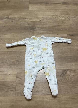 Человечек пижама на молнии для младенца 6-9мес