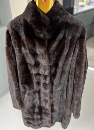 Норковая шуба фирменная плюшевый мех luxury furs m/l10 фото