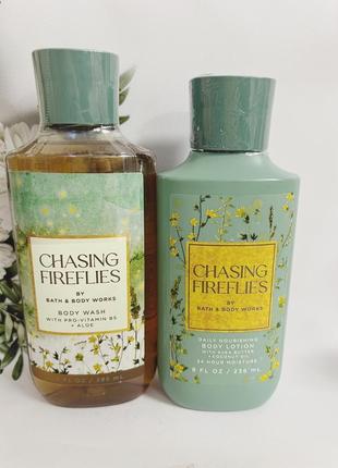 Набор лосьон + гель chasing fireflies от bath and body works