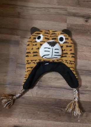 Тепла шапка тигра 11-12 років