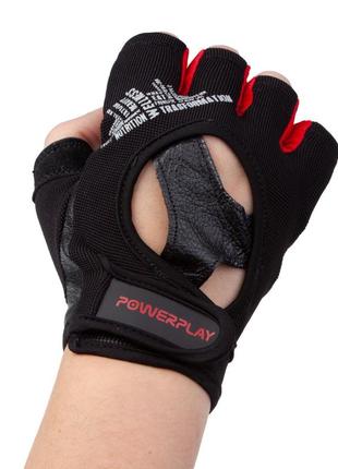 Перчатки для фитнеса и тяжелой атлетики powerplay 2222 черные xl3 фото