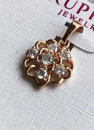 Брендовая ювелирная бижутерия xuping jewelry, подвеска с фианитами2 фото