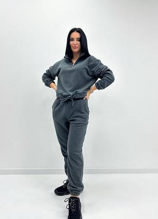 Флисовый спортивный костюм на флисе теплый костюм