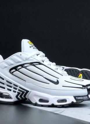 Р. 41-45 кросівки nike air max plus tn біло/чорні