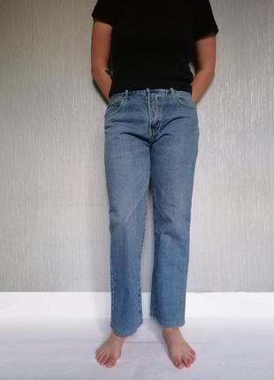 Чудові прямі сині класичні джинси3 фото