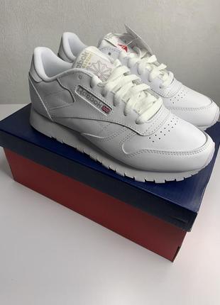 Reebok cl lthr white (оригінал, шкіра)