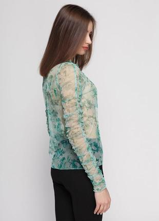 Zara блуза сітка напівпрозора в квіти бренду zara,р. м9 фото