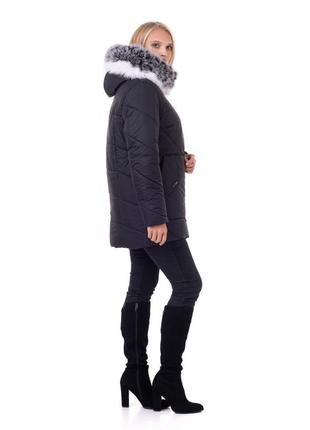 Молодіжна зимова куртка з натуральним хутром 48-58рр.3 фото