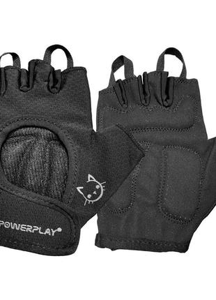 Перчатки для фитнеса и тяжелой атлетики powerplay 2004 женские черные xs