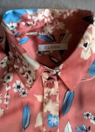 Блуза с цветочным принтом m&s classic2 фото