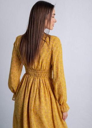 Жіноча красива шифонова сукня (4 кольори)2 фото