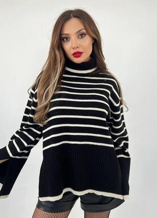 Женский свитер, оверсайз свитер, свитер з широкими рукавами4 фото