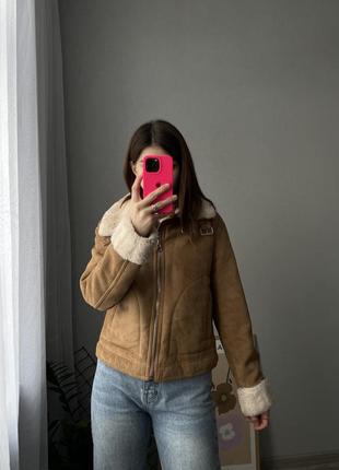 Жіноча руда дублянка дубльонка куртка н&м 00-620-3-01 h&m6 фото