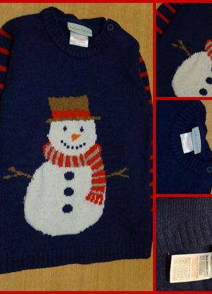 Jojo maman bebe новогодний свитер 1,5-2 года новогодный свитер1 фото