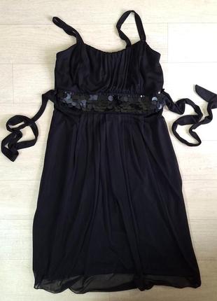 Черное нарядное платье размер 46