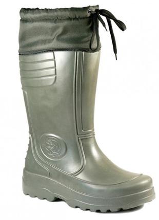 Чоботи чоловічі гумові утеплені високі з підв'язкою 43 розмір (28,5см), чоботи зимовий утеплювач