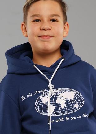 Дитячий спортивний підлітковий зимовий костюм утеплений на флісі з для хлопчика аріс графітовий3 фото