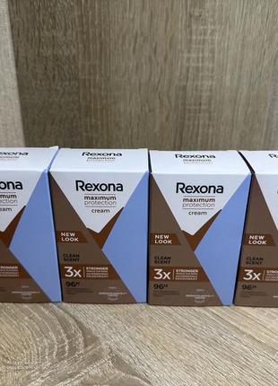 Женский кремовый антиперспирант rexona maximum protection clean scent