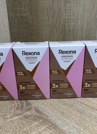 Жіночий кремовий антиперспірант rexona maximum protection confidence