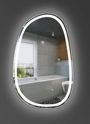 Зеркало асимметричное с led-подсветкой и сенсором luxury wood dali one 50х80 см