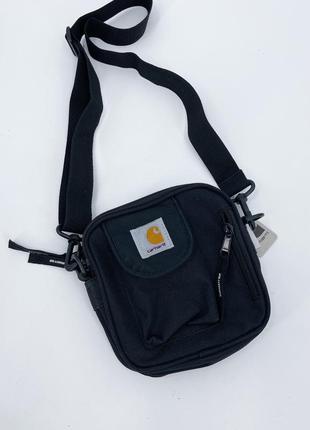 Брендовая сумка carhartt, цвет - черный новый, в упаковке. борсетка мессенджер кархарт