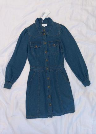 Джинсовое платье сарафан на пуговках джинсовое платье рубашка2 фото